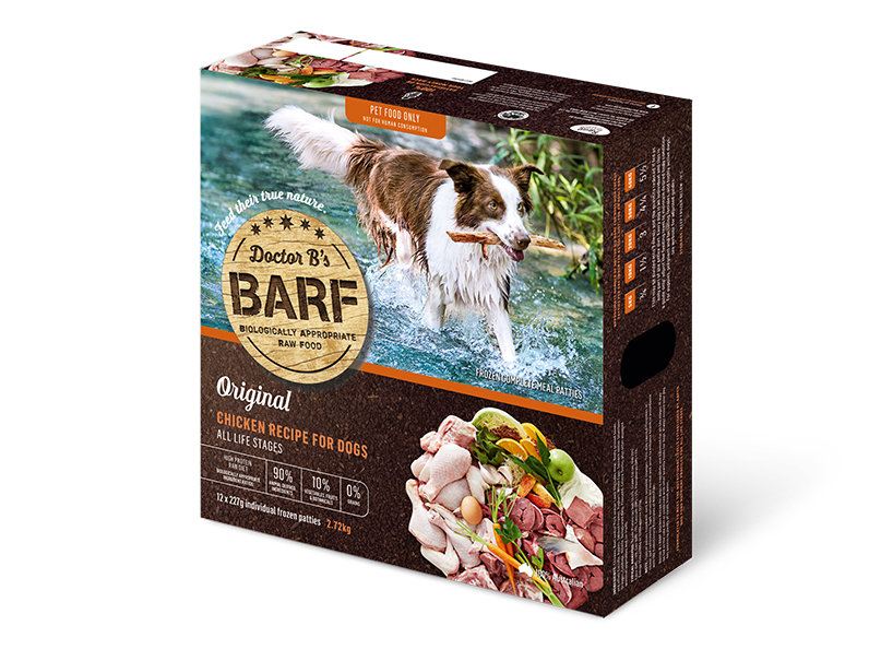 Dr Band39s Barf Dog Chicken Patties 272kg Box of 12 