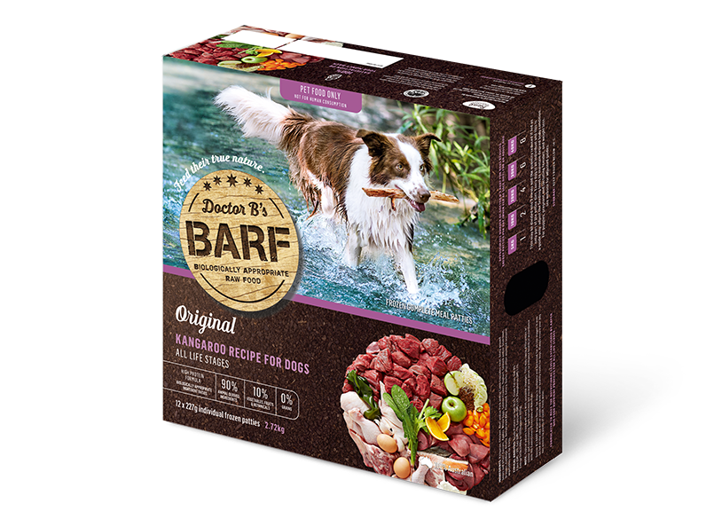 Dr Band39s Barf Dog Kangaroo Patties 272kg box of 12  