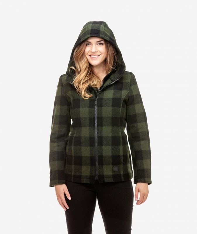 Swanndri Womens Seattle Hoody - Olive/black | Bacchus Marsh Farm Supplies