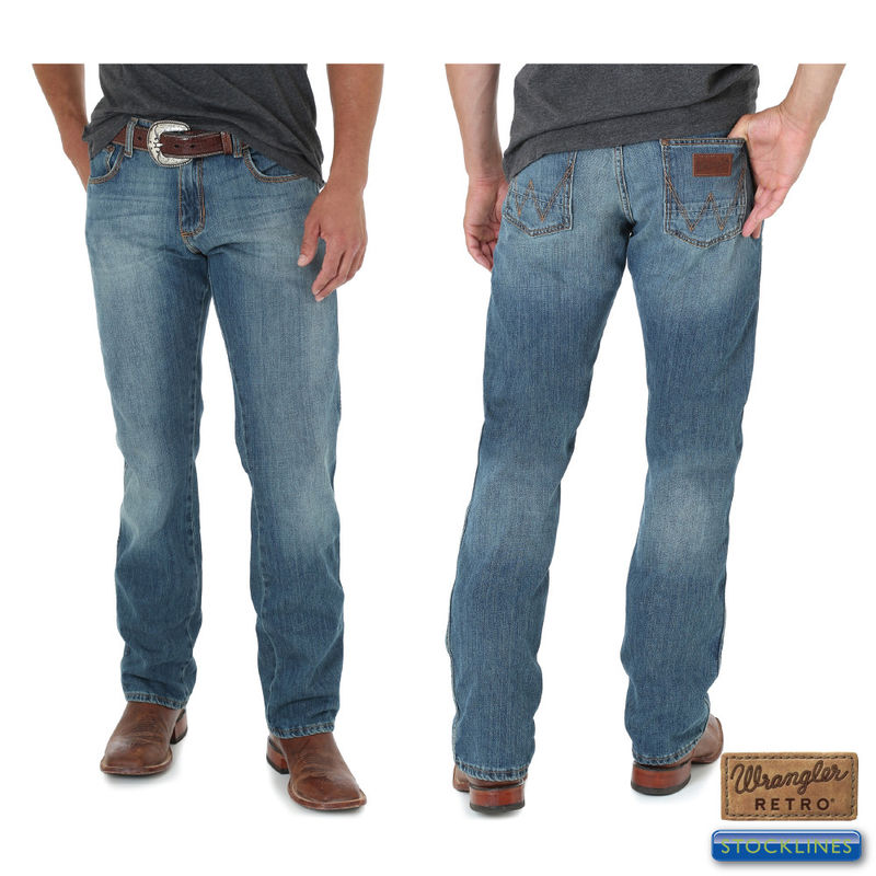 Wrangler Menand39s Retro Slim Straight Jeans 