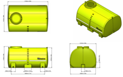 1 TTi   AquaTrans Tank 2400L   20 Year Warranty