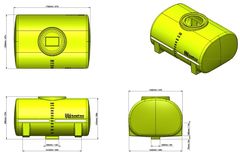 SumpTrans Tank 1200L   Pin Mount