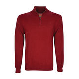 Thomas Cook Mens Louie 14 Zip Neck Jumper  Red