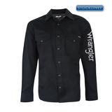 Wrangler Menand39s Rodeo Drill Shirt  Black