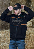 Wrangler Mens Jefferson Zip Up Hoodie Black 