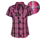 Wrangler Womenand39s Yasmin Check SS Shirt 