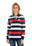 Wrangler Womens Mandy Stripe Rugby Jumper 